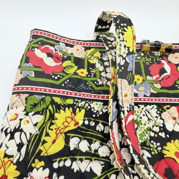Vera Bradley Poppy Fields Floral Quilted Toggle Tote Purse 13"H x 14"W x 4”D - Picture 4 of 13
